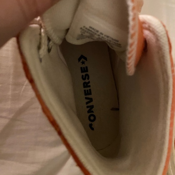 Platform Converse in pink/red embroidery | size US 8 - Picture 4 of 9